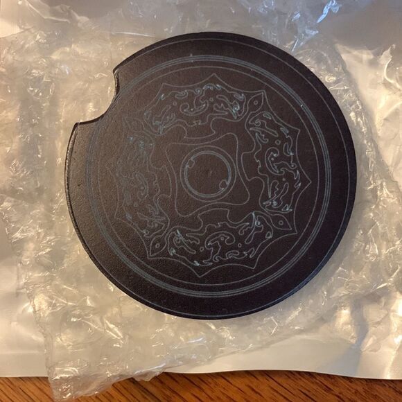 Set of FOUR absorbent ceramic car coasters - Picture 2 of 5